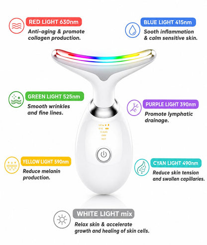 EMS RED LIGHT THERAPY FACE NECK LIFT WRINKLE REMOVER TIGHTEN MASSAGER